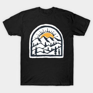 Beauty Mountain Hand Drawing T-Shirt